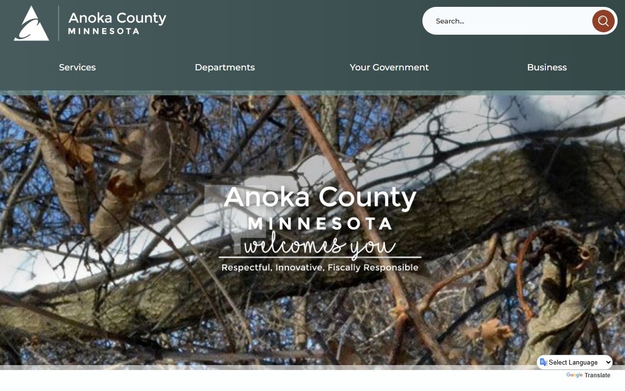 Anoka County government website for official records and services
