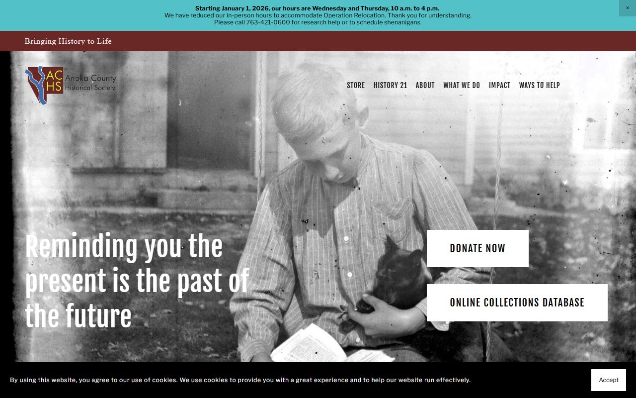 Anoka County Historical Society genealogy records and research collections