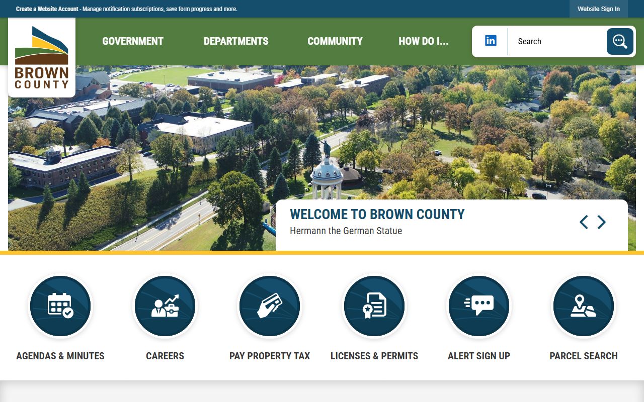 Brown County Minnesota government website for records and county services