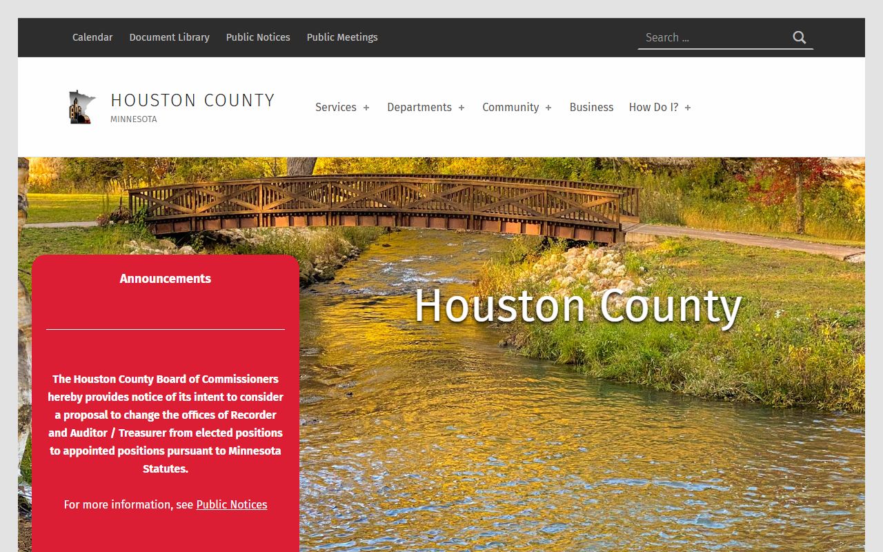 Houston County government genealogy records