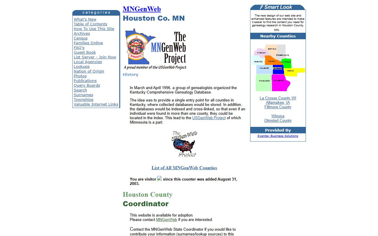Houston County genealogy records MNGenWeb