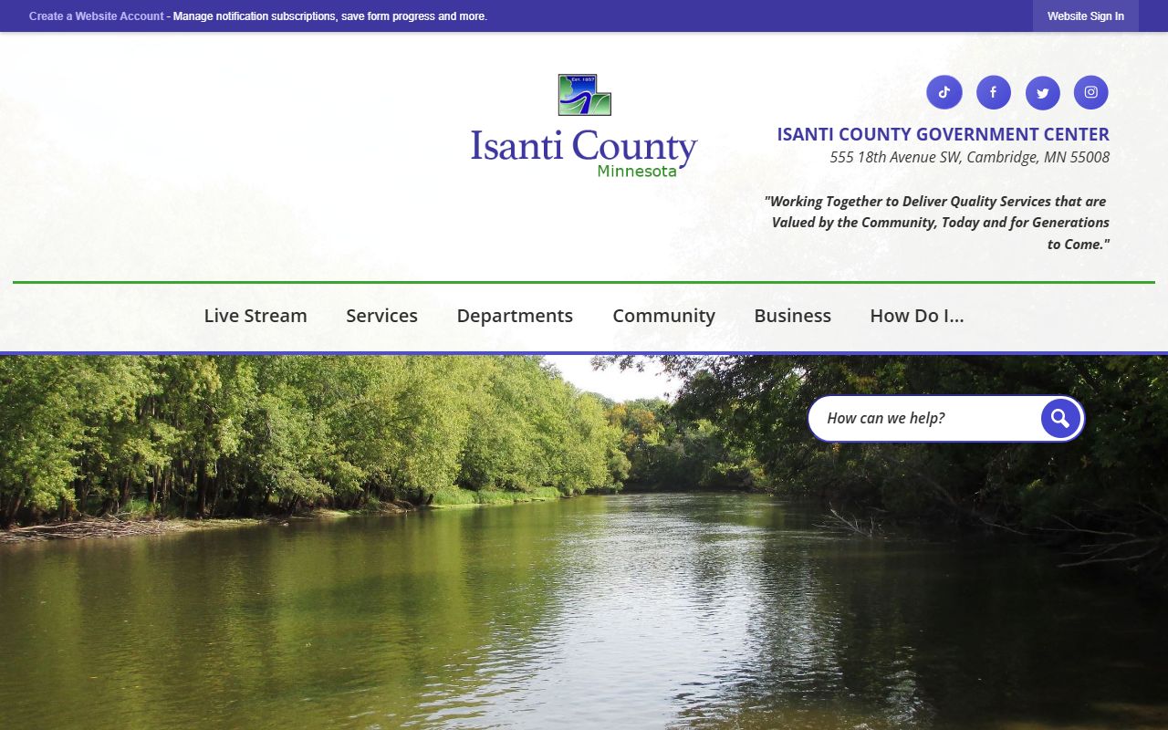 Isanti County government genealogy records