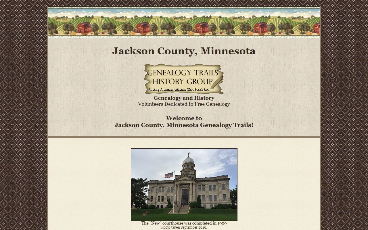 Genealogy Trails Jackson County Minnesota records