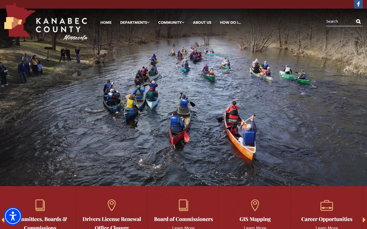 Kanabec County government website for genealogy records