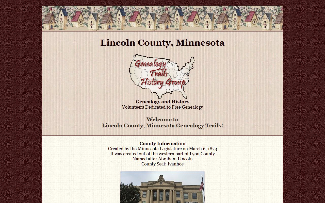 Lincoln County Genealogy Trails transcribed records