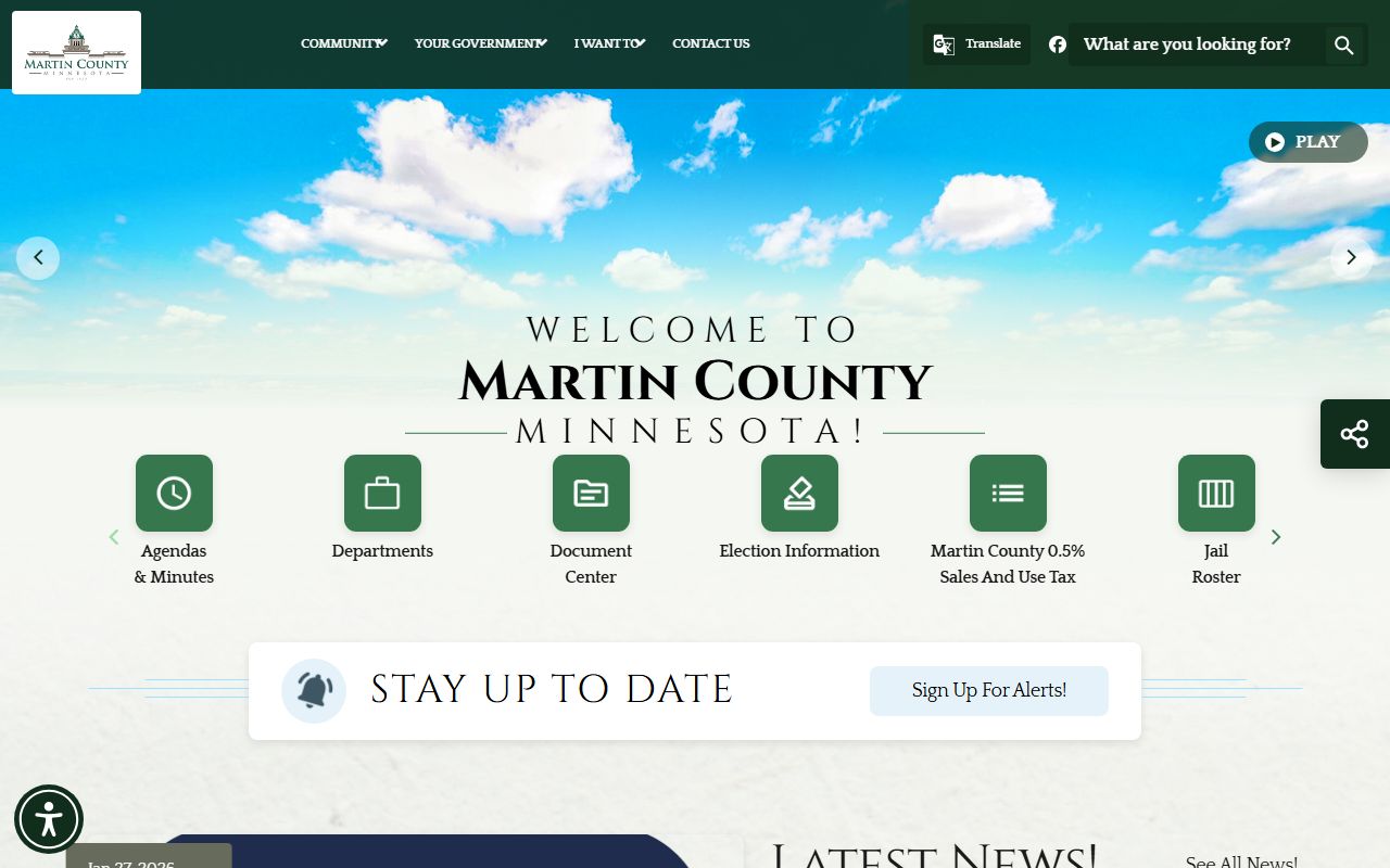 Martin County Government website for genealogy records