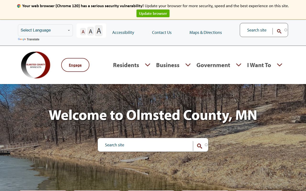Olmsted County Government genealogy records portal Rochester