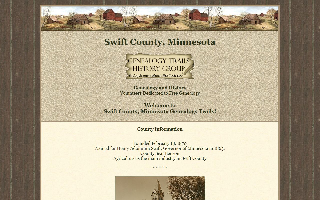 Swift County genealogy records online