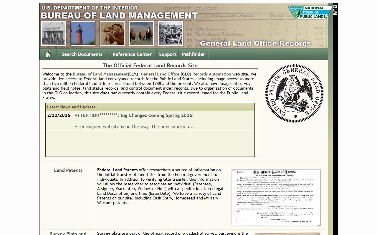 BLM General Land Office Records - Minnesota Genealogy Records