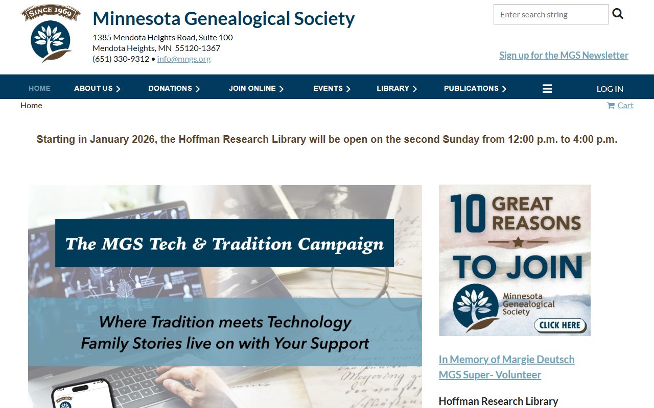 Minnesota Genealogical Society - Minnesota Genealogy Records
