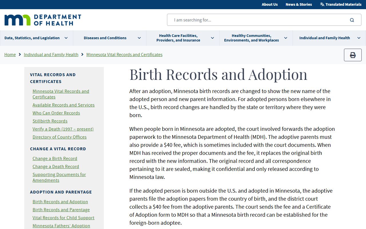 Minnesota Adoption Records - Minnesota Genealogy Records
